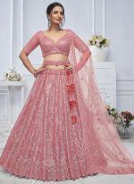 Soft Net Pink Bridal Wear Embroidery Work Lehenga Choli